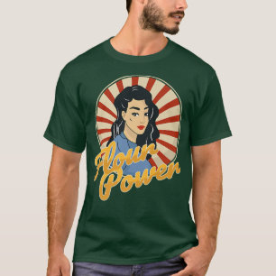 Camiseta Mulher fofa e poderosa no trabalho cozinhando mulh