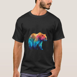 Camiseta Mulher Fofa Mama Bonita Ursa Colorida Turma