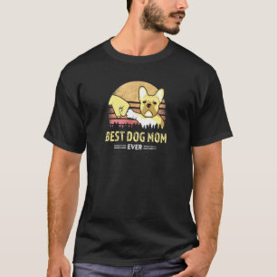 Camiseta Mulher Fofa Melhor Francesa Mãe Alguma Vez Retro V