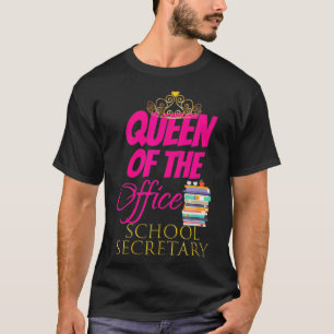 Camiseta Mulher Fofa Rainha Da Secretária Da Escola G