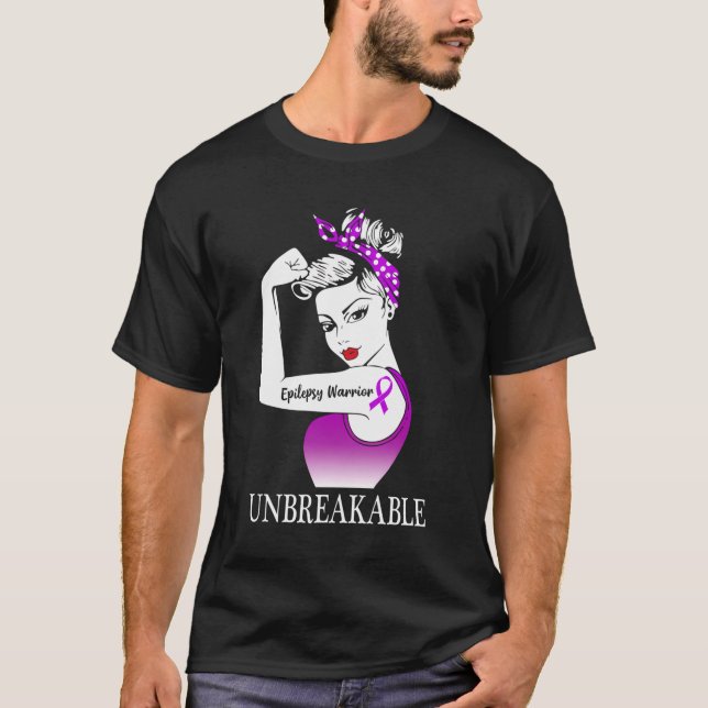 Camiseta Mulher Forte Guerreira da Epilepsia (Frente)