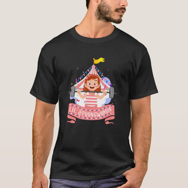 Camiseta Mulher Forte Para Uma Menina De Circo 1 (Frente)