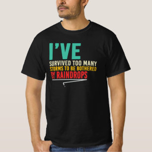 Camiseta Mulher Forte Sobreviveu às Tempestades Citação Ins