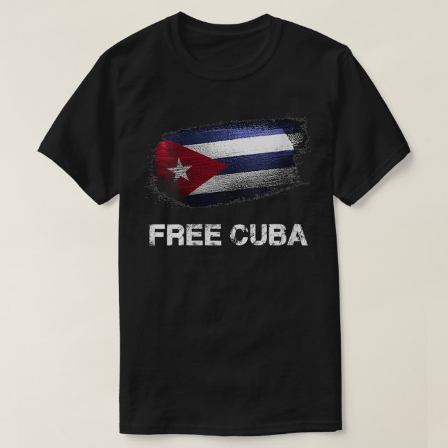 Camiseta Mulher Free Cuba VNeck (Frente do Design)