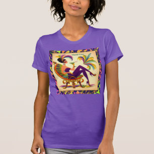 Camiseta Mulher futurística do meio século Mardi Gras Marti