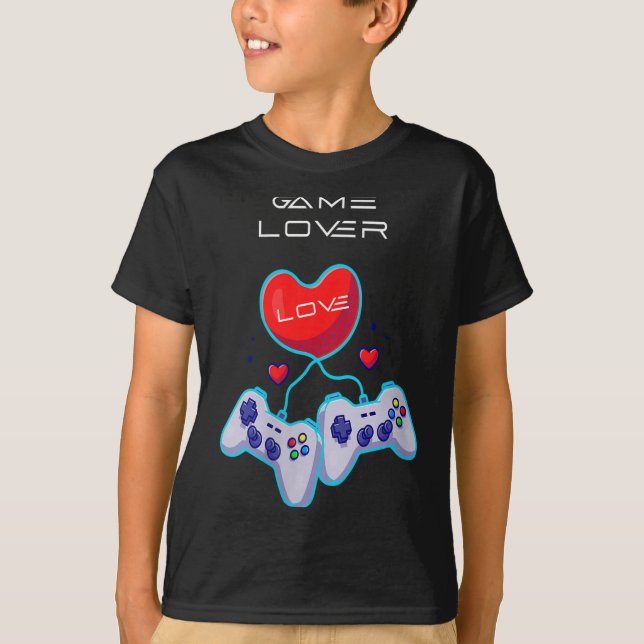 Camiseta Mulher Gamer Casal Adora Gamepad Tema Humor Cardía (Frente)