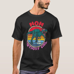 Camiseta Mulher Garota Aniversário Eu Mãe Eu Tiranossauro R