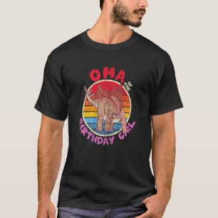 Camiseta Mulher Garota Aniversário I Oma I Stegosauro I Fam