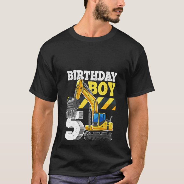 Camiseta Mulher Garoto 5 de Aniversário Constru (Frente)