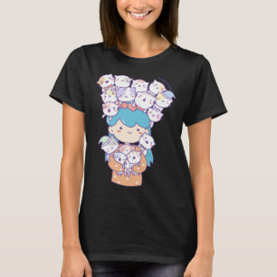 Camiseta Mulher Gata-Gato Sra. Blueberry Monkimonk Cat Fan