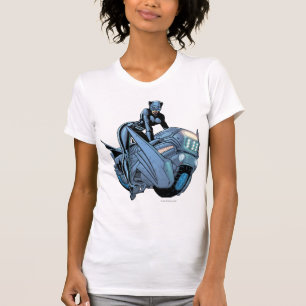 Camiseta Mulher-gato e bicicleta