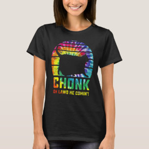 Camiseta Mulher Gato Mamãe Chonk Oh Legal Ele Vem Tie Dye C