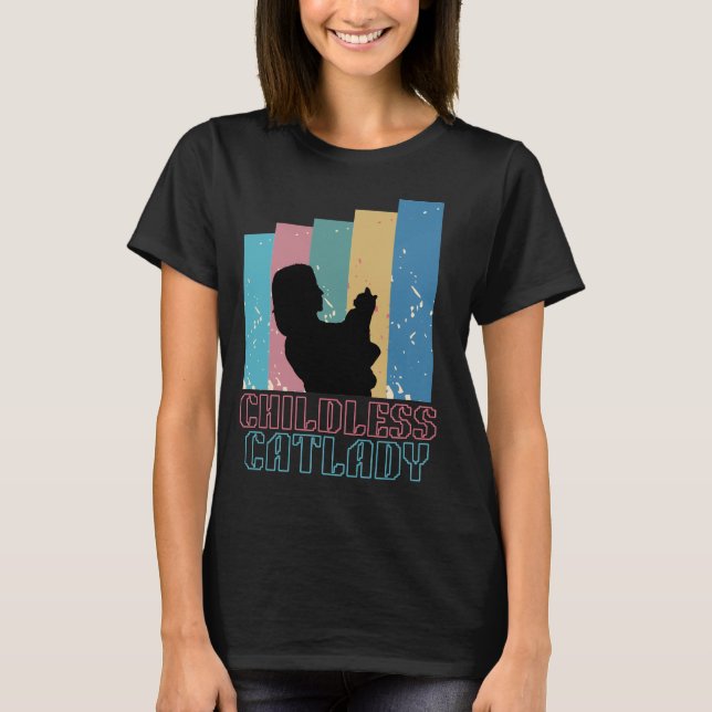 Camiseta Mulher-gato sem filhos (Frente)