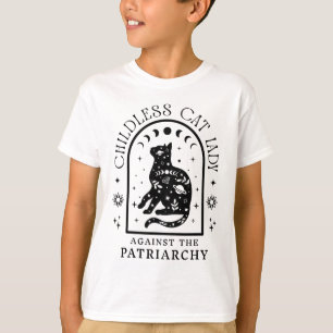 Camiseta Mulher Gato Sem Filhos Contra Gato Feminista Patri