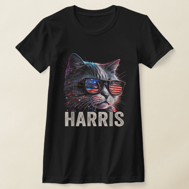 Camiseta Mulher Gato Sem Fios, Harris 2024 (Postura )