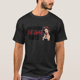 Camiseta Mulher Gato Sem Fios Votando Eleição EUA