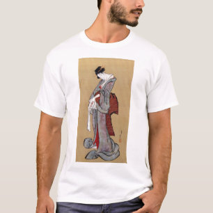 Camiseta Mulher Geisha Japonesa, Hokusai, Ukiyo-e