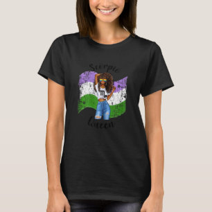 Camiseta Mulher: Genderqueio Rainha Scorpio Menina Negra