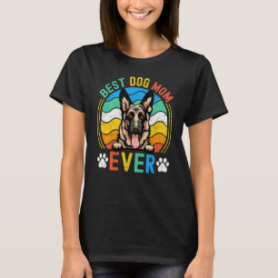Camiseta Mulher German shepherd Melhor Cachorro Mãe Alguma 