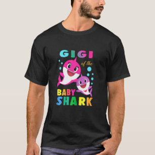 Camiseta Mulher Gigi Da Família Birthday Baby Gigi Shark