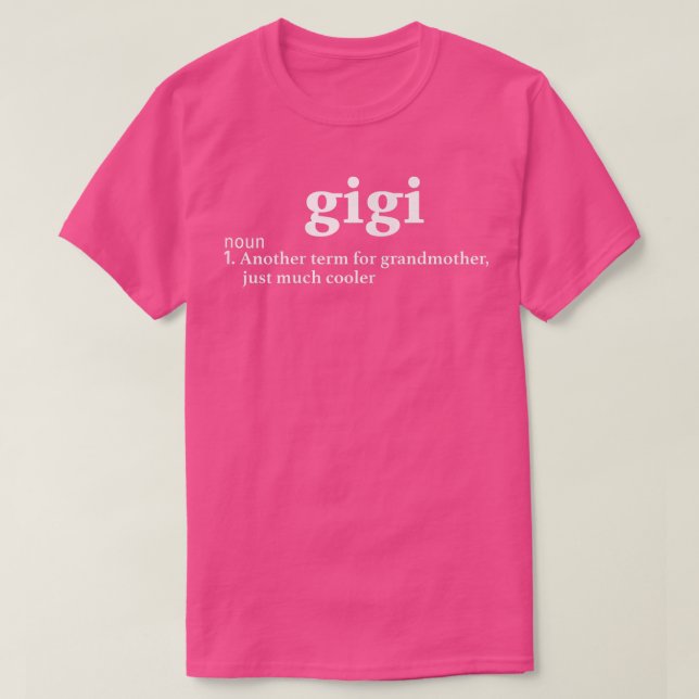 Camiseta Mulher Gigi T vovó (Frente do Design)