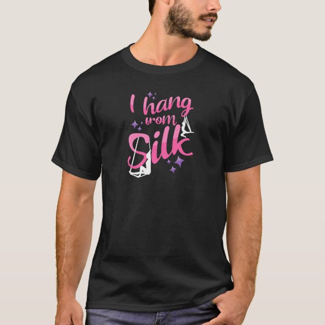 Camiseta Mulher: Ginástica Aérea - Eu Pego Da Seda - Aeri (Frente)