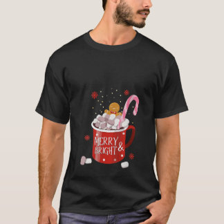 Camiseta Mulher Gingerbird Feliz Retroativa E Cristma Brilh