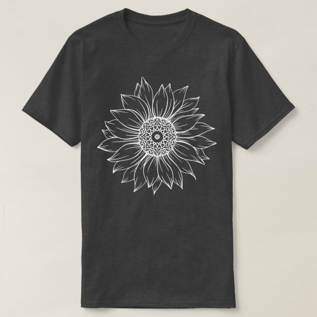 Camiseta Mulher Girassol com Design vitoriana (Frente do Design)