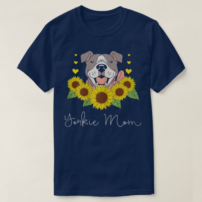 Camiseta Mulher Girassol Mãe Cão Cachorro Pet Pai Gr (Frente do Design)