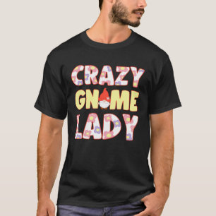 Camiseta Mulher Gnomo Louca Com Jardim de Elfo Miniatura