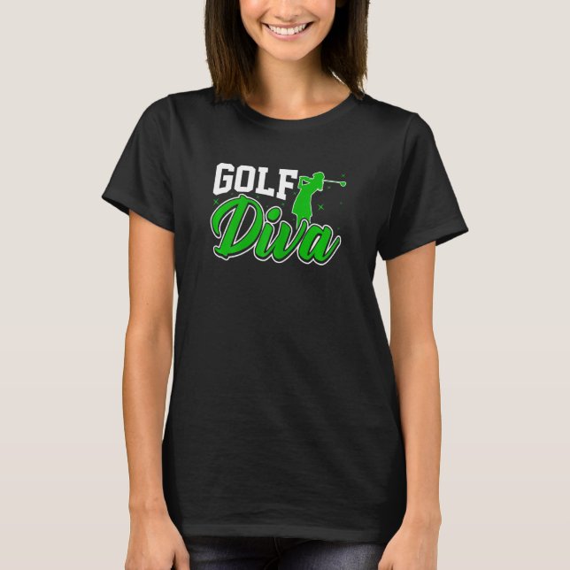 Camiseta Mulher Golf Diva Funny Golfe Golf Lover Women L (Frente)