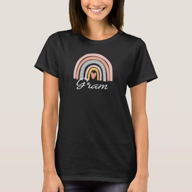 Camiseta Mulher Gram Rainbow Para Mulher Vovó Christy (Frente)