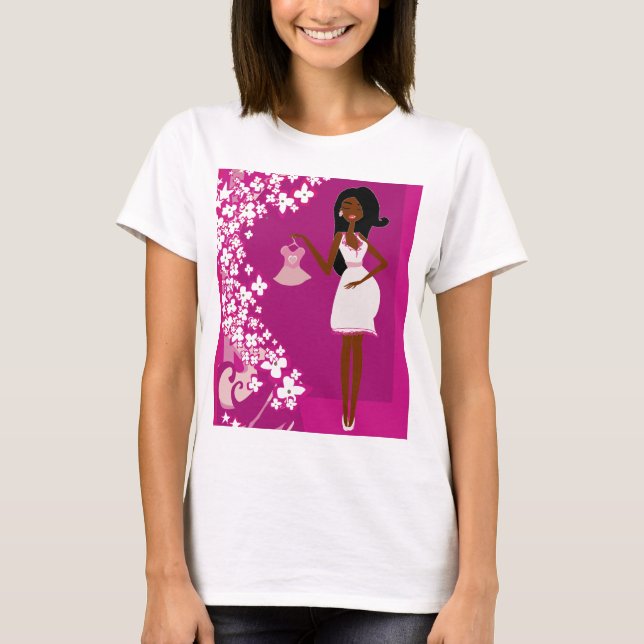 Camiseta mulher grávida negra (Frente)