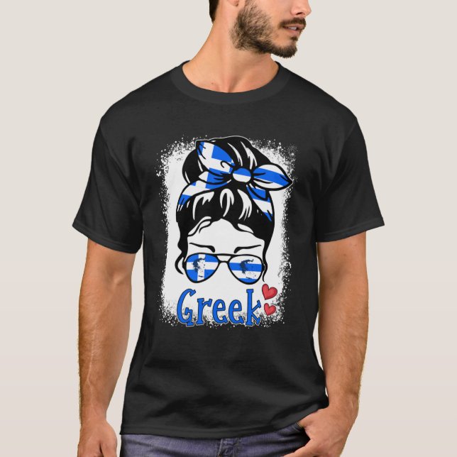 Camiseta Mulher Grega Mensageira Óculos de Arma Grécia Pat (Frente)