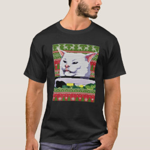 Camiseta Mulher Gritando em uma parte de suor de Natal feio