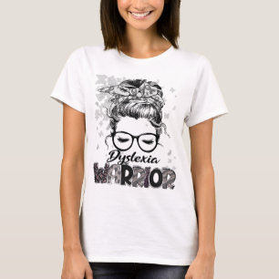 Camiseta Mulher Guerreira da Dislexia Sobrevivente Menina