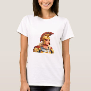 Camiseta Mulher guerreira grega perfil em clássico