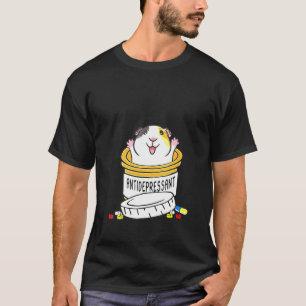 Camiseta Mulher Guiné Pigra Contra Depressivo com Porco Gui