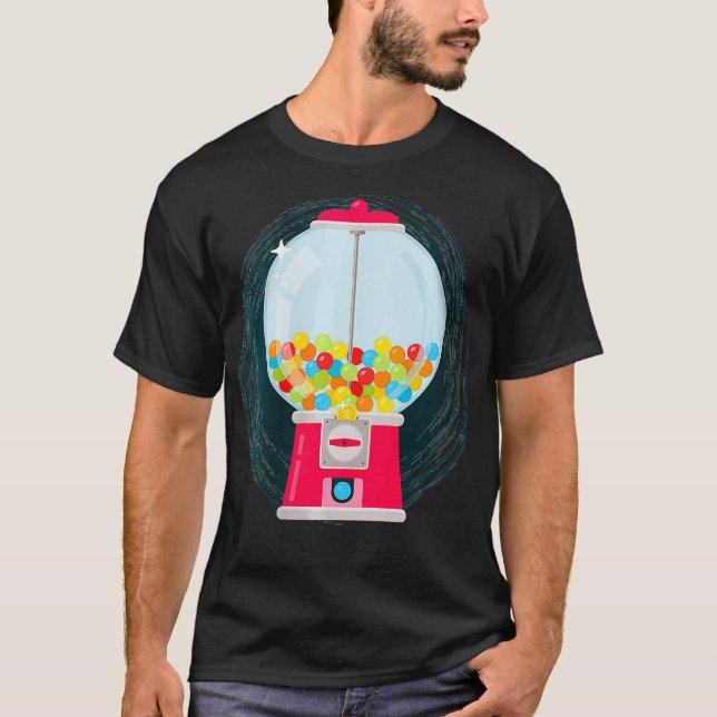 Camiseta Mulher Gumball Machine Candy Dispenser Sweet Amor (Frente)