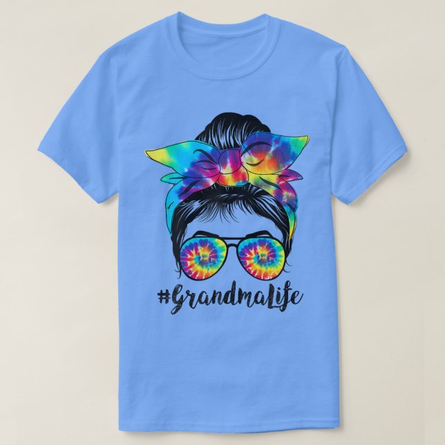 Camiseta Mulher Hair Bun Vovó Vovó Viva Cabelo Mensageiro T (Frente do Design)