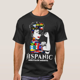 Camiseta Mulher Herança Hispânica Mês Mulher Latino