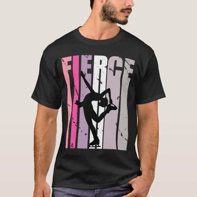 Camiseta Mulher Ice Skating Pink Aniversário Fierd Comp (Frente)