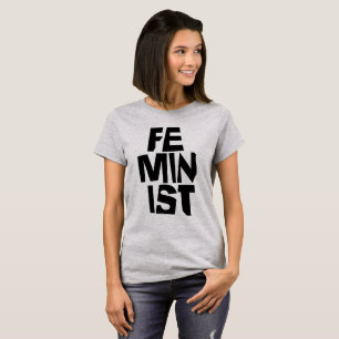 Camiseta Mulher igual imitaçãoa da menina fêmea feminista