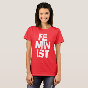Camiseta Mulher igual imitaçãoa da menina fêmea feminista
