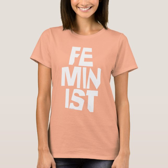 Camiseta Mulher igual imitaçãoa da menina fêmea feminista (Frente)