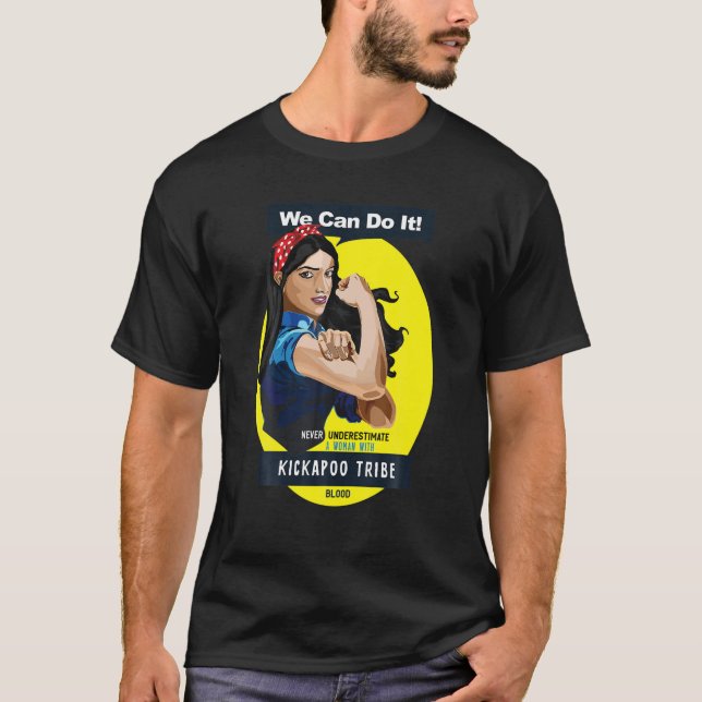 Camiseta Mulher índia mexicana nativa do Kickapoo nunca sof (Frente)