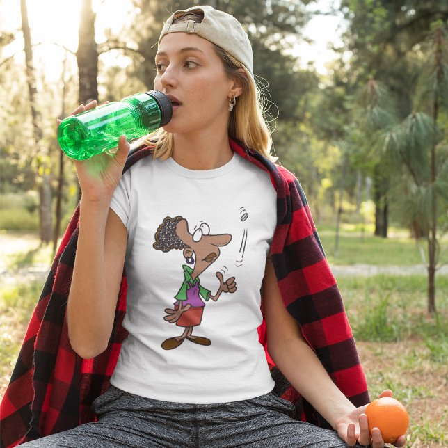 Camiseta Mulher Indo Uma Moeda (Criador carregado)