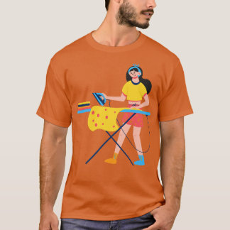 Camiseta MULHER IRONING desenhada À Mão