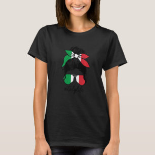 Camiseta Mulher Itália Vida Orgulho de Bandeira Italiano