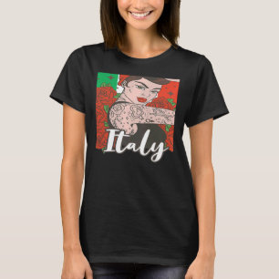 Camiseta Mulher italiana Garota italiana
